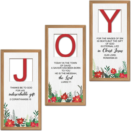 IARTTOP 3 Pcs Boho Scripture Wall Decor Bible Verse Wooden Wall Art Bohemian Minimalist Hanging Decor Religious Christian Artwork for Christmas Church Prayer Bedroom Decoration 7.9 x15.8 Inch