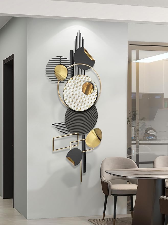 Wall Art Decor Wall Art Framed Minimalist Abstract Geometric Wall Sculptures Decoration Large Size 59 × 20 Inch Wall Decor Aesthetic Bathroom Bedroom Living Room Kitchen Home Office Wall Hanging