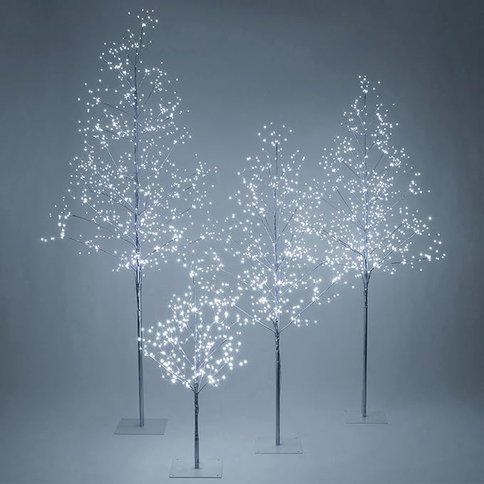3 Ft Silver Fairy Light Tree Room Décor Home Décor Artificial Tree, 270 Cool White LED Lights