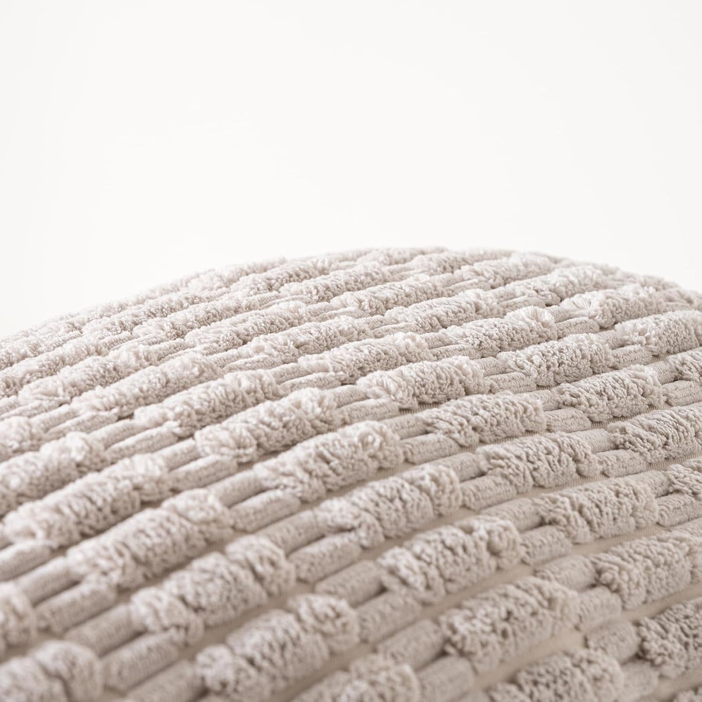 Fancy Homi Taupe Long Lumbar Decorative Throw Pillow Covers 20x54 Inch for Bed Couch Bed Sofa, Rustic Farmhouse Boho Room Decor, Soft Striped Corduroy Rectangle Cushion Case 50x137 cm