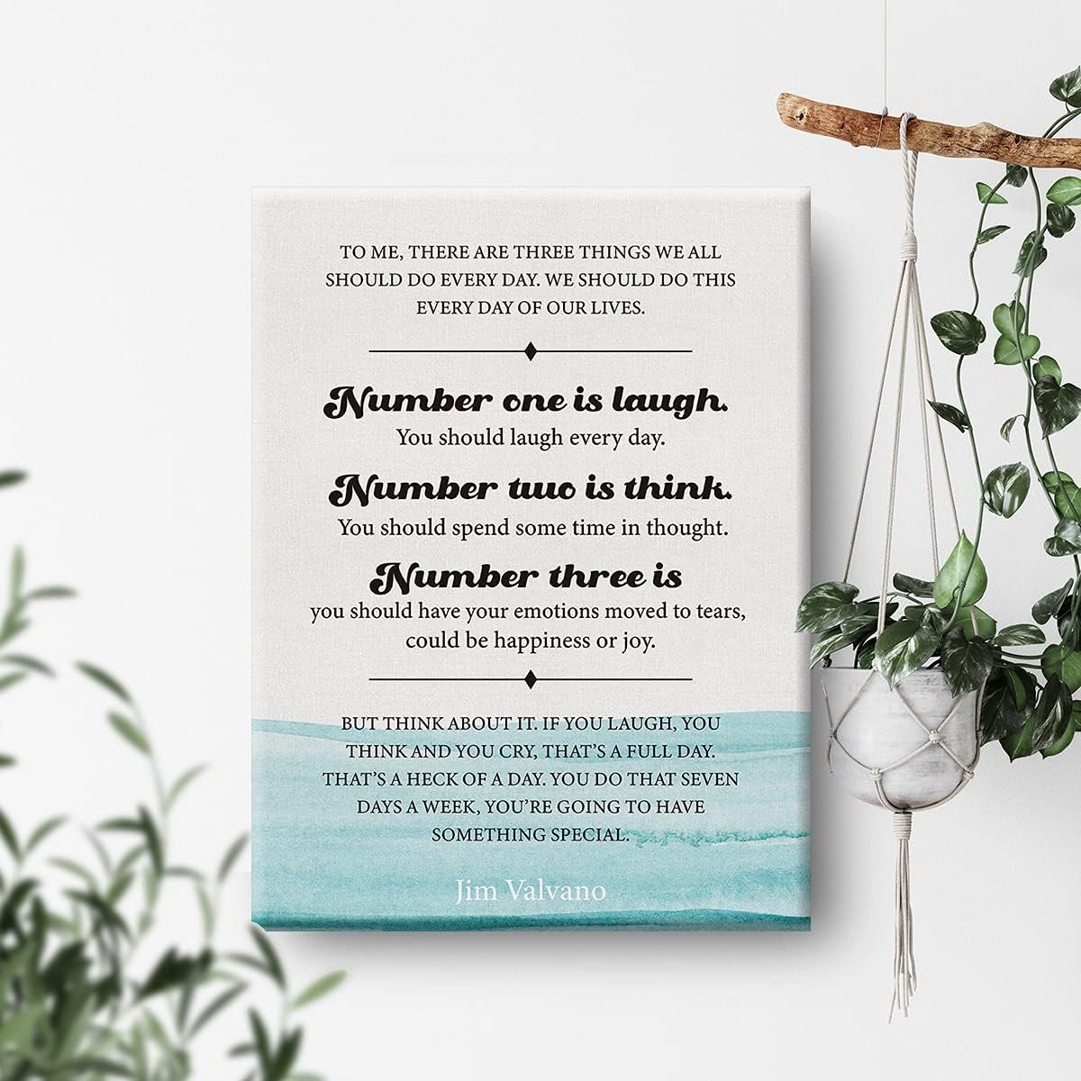 Inspirational Wall Art Jim Valvano Quote to Me There are Three Things Canvas Painting Prints for Home Living Room Office Wall Decor Framed Life Artwork Gifts(12x15 Inch)