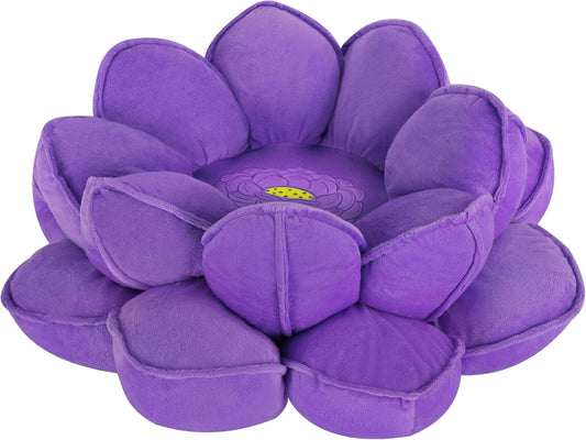 Lotus Flower Floor Pillows, Large Cushion Inspired by Lotus Flower Design, Decorative Seating for Living Room, Bedroom, and Lounge, Soft Washable Floor Cushion for Relaxation, and Family Activities