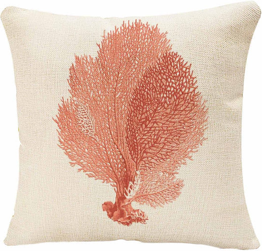 IBILIU Throw Pillow Covers Cute Red Coral Cushion Pillow Case Home Decor Pillowcase 18x18 Inches
