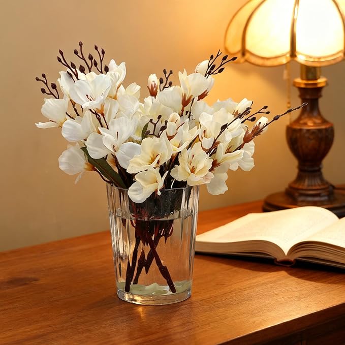 Cup-Shaped Wide Mouth Glass Vase - 7.5" Tall Transparent, Ideal for Fresh Flowers/Floating Tealights, Home Display (Living Room/Bedroom), Wedding Centerpieces & Holiday Decor