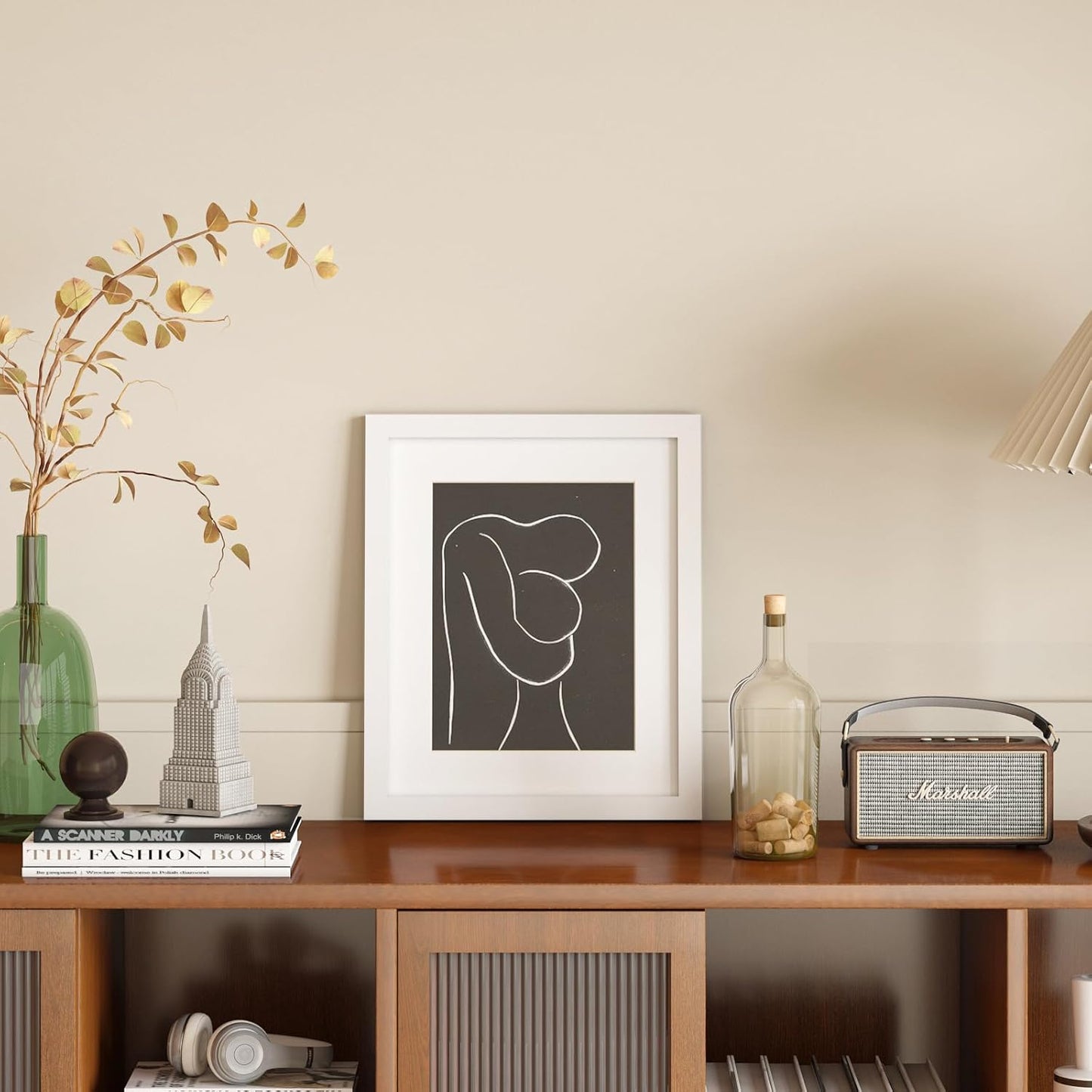 KINLINK 10x12 Picture Frame White, Solid Wood Frames with Acrylic Plexiglass for Pictures 7x9 with Mat or 10x12 without Mat, Tabletop and Wall Display Photo Frame, Set of 4