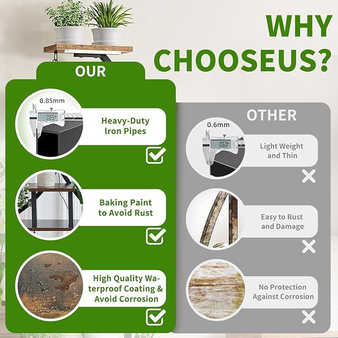 Plant Stand Indoor with Grow Light,8 Tiered Tall Plant Shelf for Multiple Plants, 64.6" Tall Plant Stands for Indoor Plants, Wooden Display Rack Holder, X-Shape Plant Rack, Corner Flower Stand for Living Room, Garden, Patio