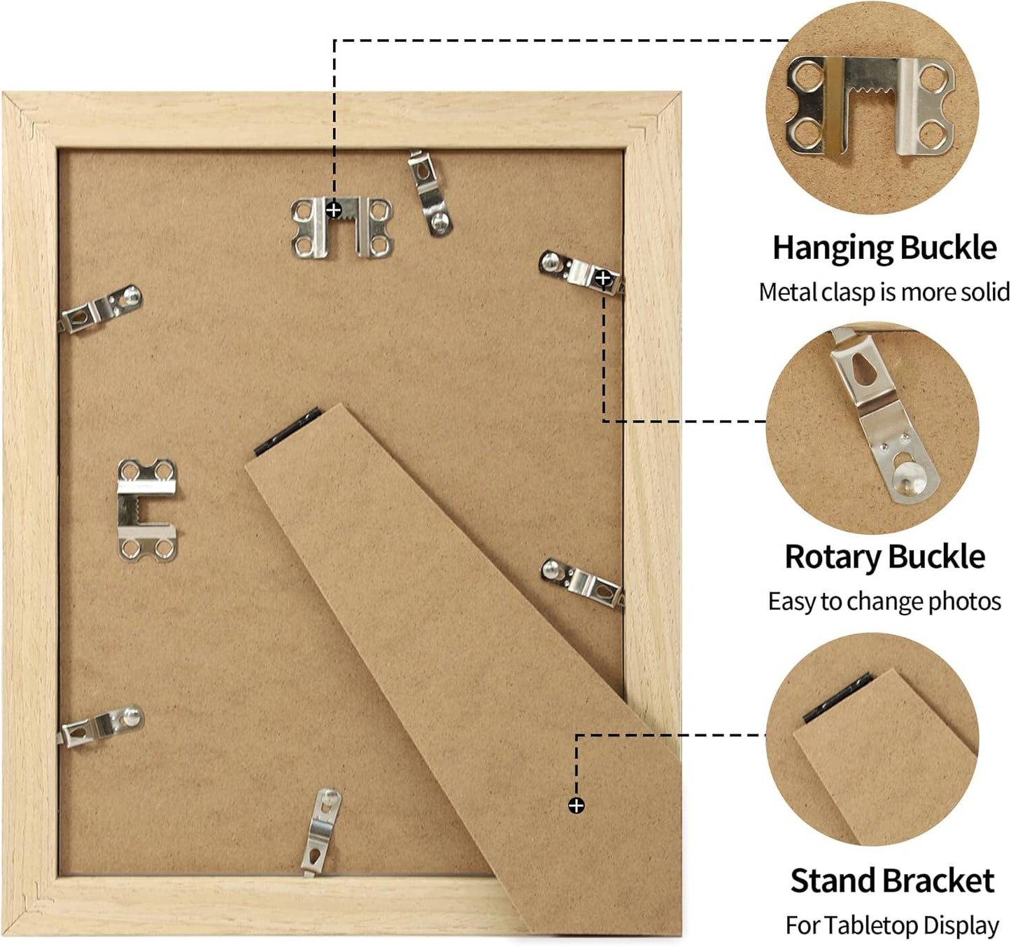 iRahmen 8.5x11 Picture Frame Set of 2, Wood Certificate Frames with Real Glass, Photo Frames 8.5 by 11 Diploma Document for Wall Hanging and Tabletop Display