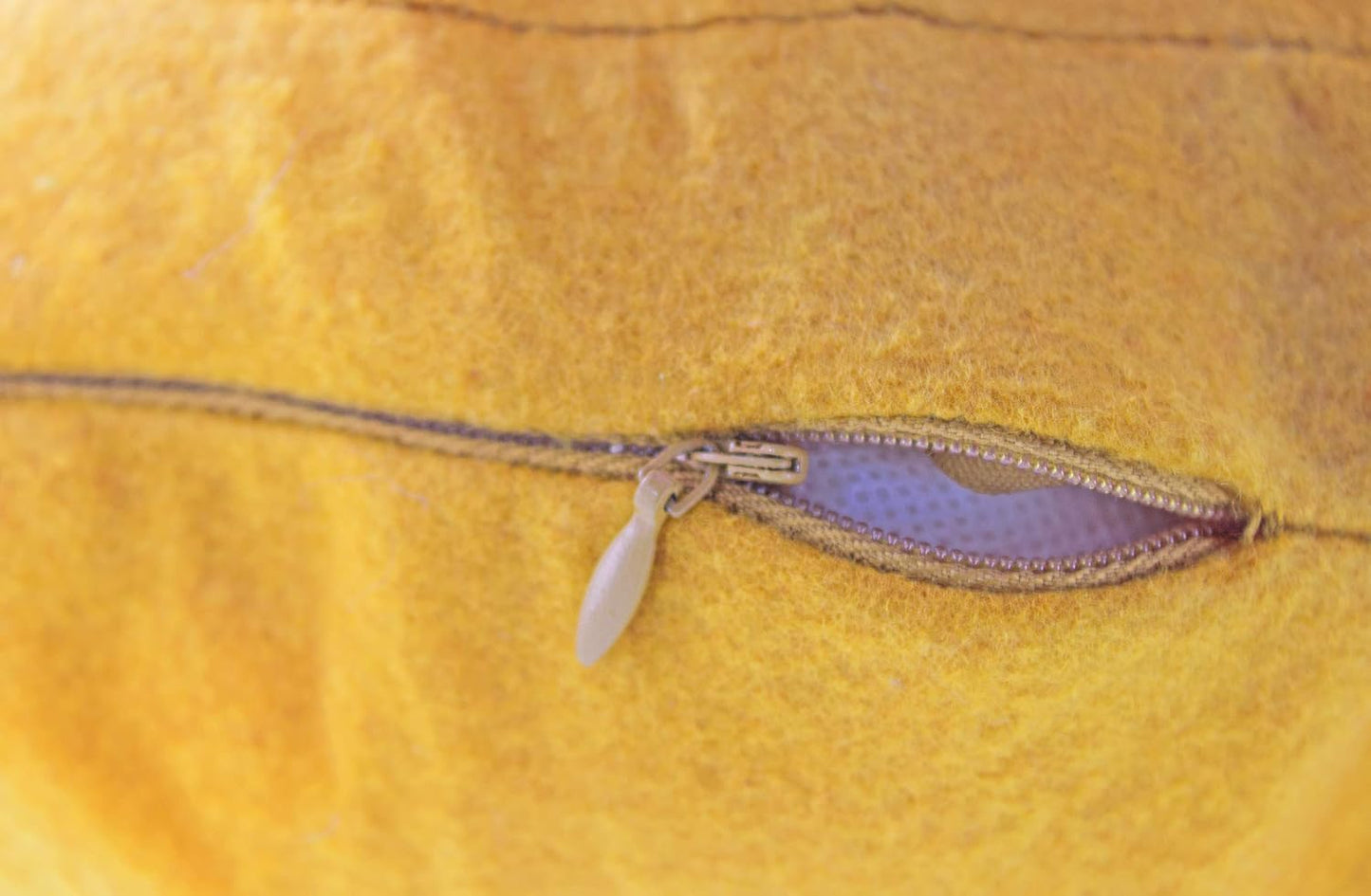 Fennco Styles Handmade 3D Heart-Shaped Petals Flower Decorative Throw Pillow Cover Only - 13" Round Gold Floral Pillow Case for Couch, Home Décor and Holiday, Housewarming Gift