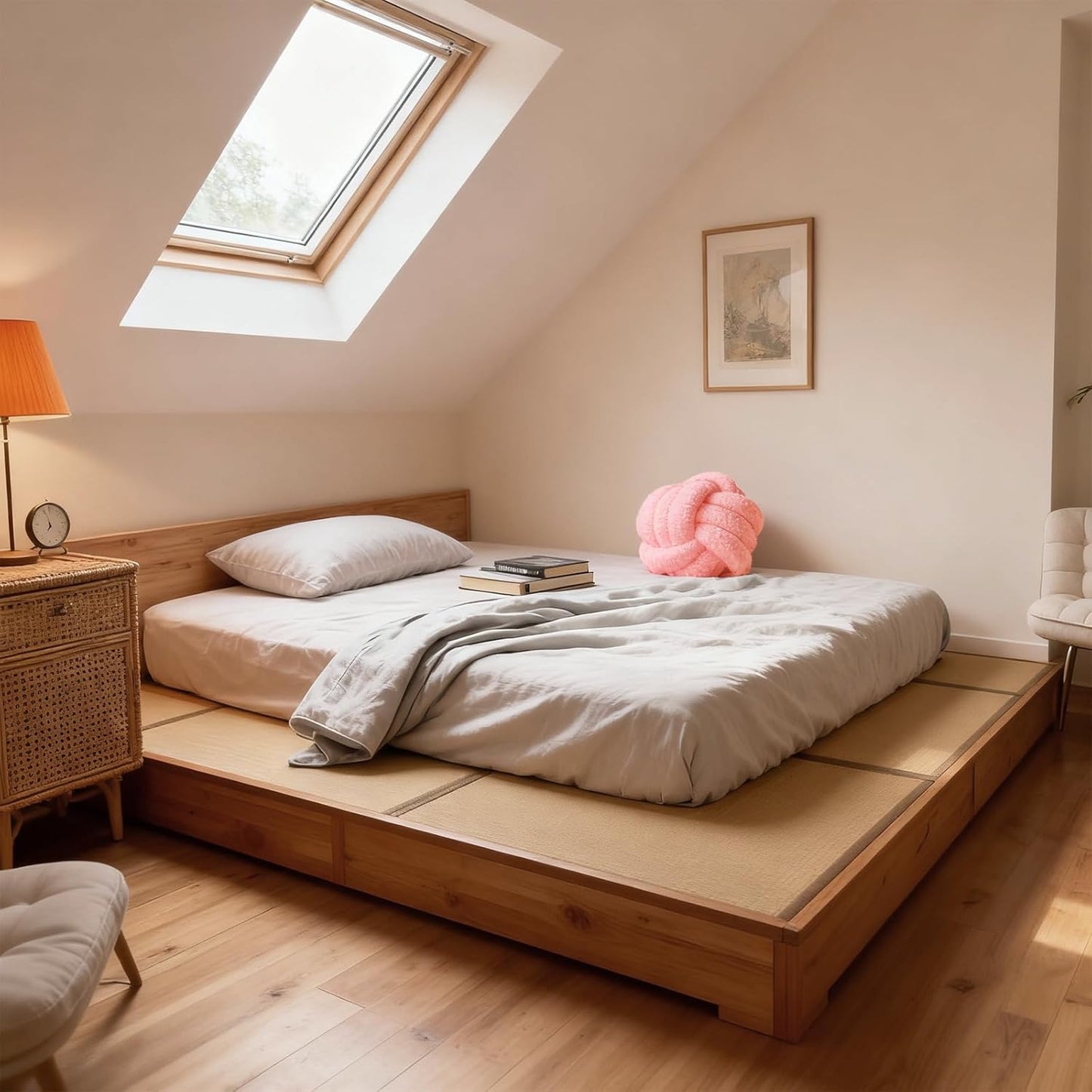 Knot Pillow Ball Plush - Decorative Throw Pillows for Bed Relieve Stress, Round Knot Cushion for Sofa Decor Pet Toy, Pink 12 inch