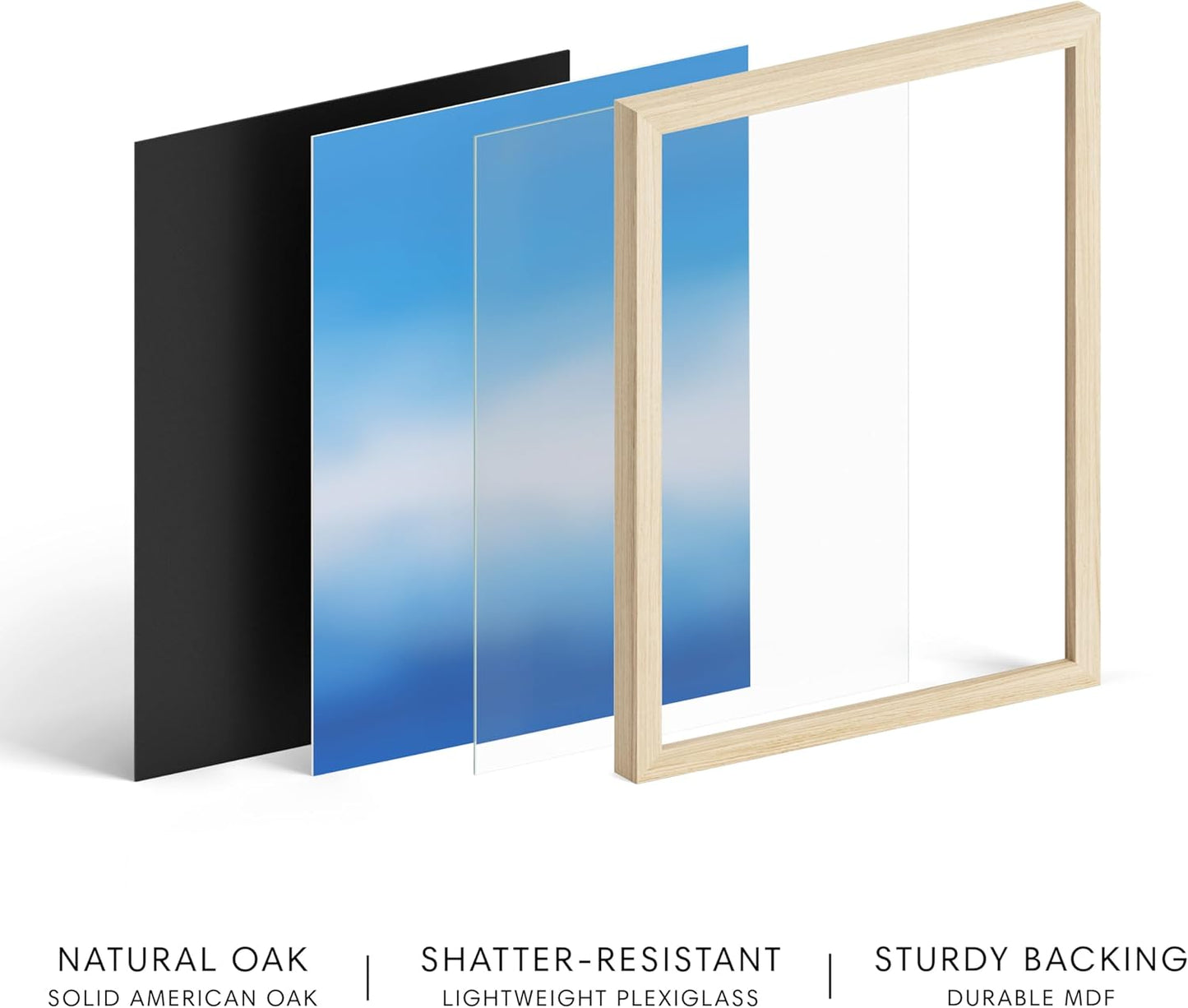 HAUS AND HUES Modern Abstract Wall Art - Blue and Green Living Room Art, Modern Artwork for Walls, Minimalist Picture for Living Room(Blue Tie-Dye, Beige Frame, 11x14)