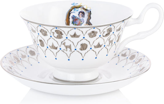 Disney 100 Years Snow White Cup and Saucer, Fine Bone China, 15 × 15 × 7.2 cm, Multicolor