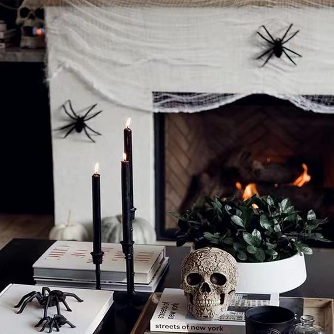 6 Pack Halloween White Creepy Cloth - Halloween Decorations Clearance - 30X72 Inch Spooky Fabric Cloth for Haunted House - Creepy and Spooky Halloween Decorations for Party Outdoor Or Indoor