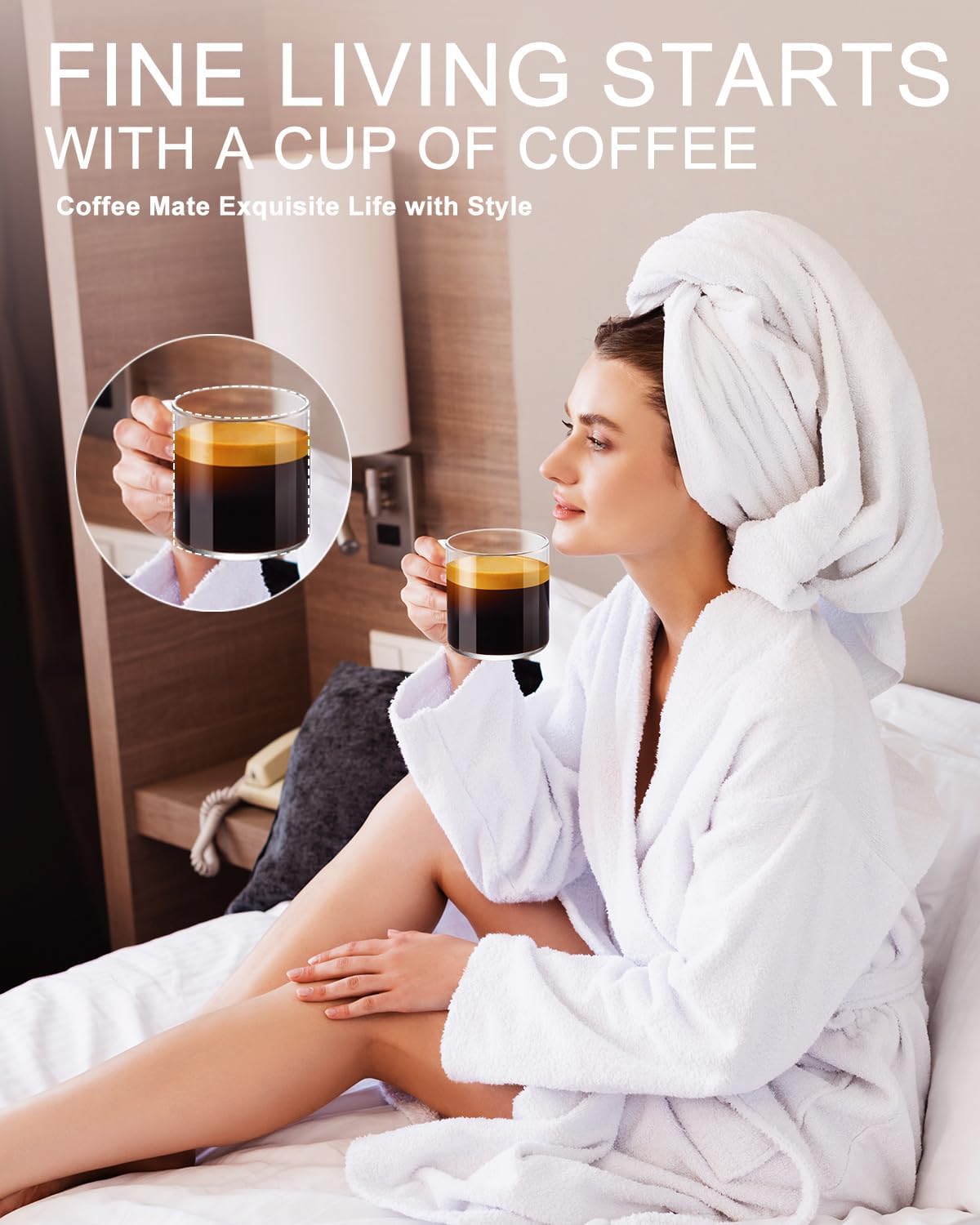 LUXU Glass Coffee Mugs Set of 4,14 oz Clear Coffee Cups,Hand Blown&Seamless Design,Heat Resistant and Explosion-Proof,Lightweight Tea Mugs with Anti Scald Handle Ideal for Home,Cafe