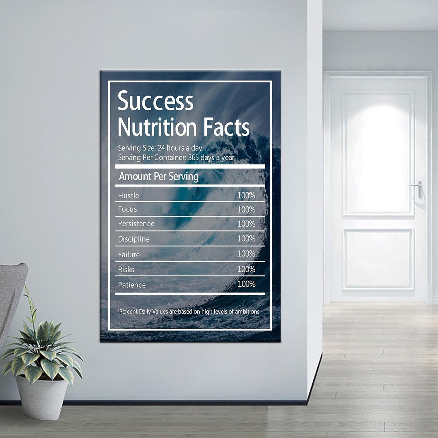 GoForArt Dream Big Motivational Canvas Wall Art, Inspirational Famous Quote Bedroom Living Room Decor, Positive Modern Landscape Mountain Office Dorm Room Poster Print (Inspirational-19, 24.00" x 36.00")