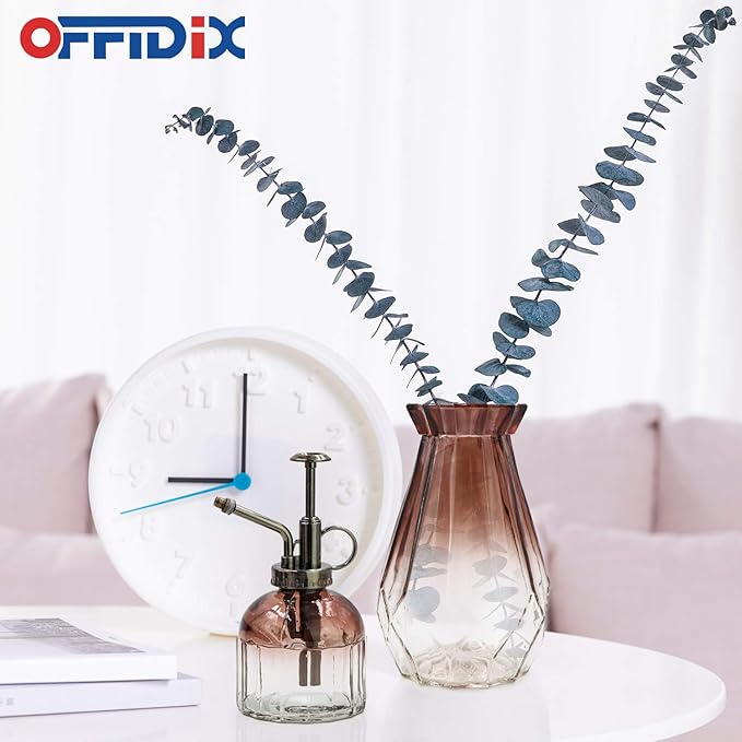 OFFIDIX Glass Vase Gradient Multicolor with Geometric Faceted Design Art Decorative Flower Vase for Wedding, Dinning, Bookshelf, Home Decoration or Gift
