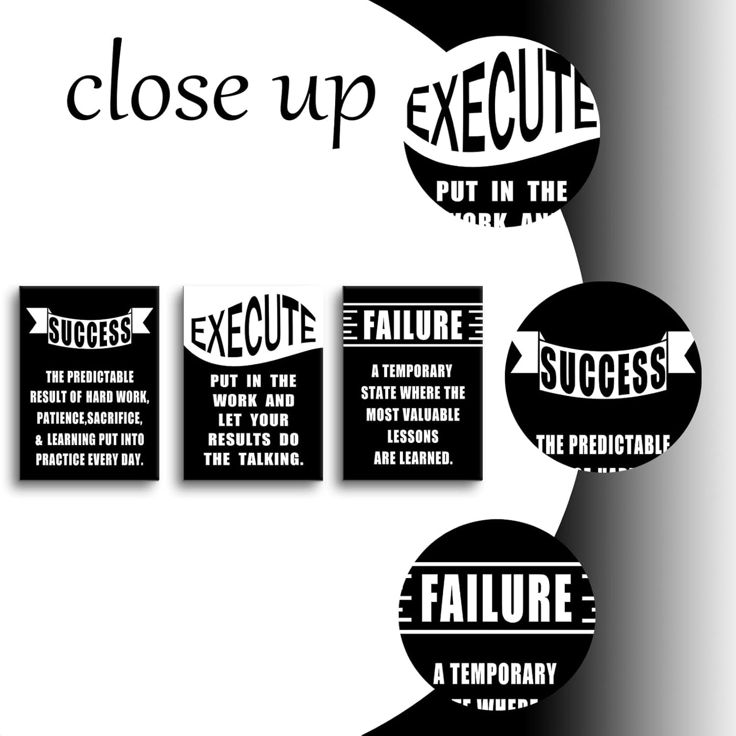 Inspirational Wall Art Successful Entrepreneur Quotes Poster Printing 3 Pieces Always Remind Yourself Posters Print for Living Room Teens Room Gym Workplace Artwork Ready to Hang [60''W x 28''H]