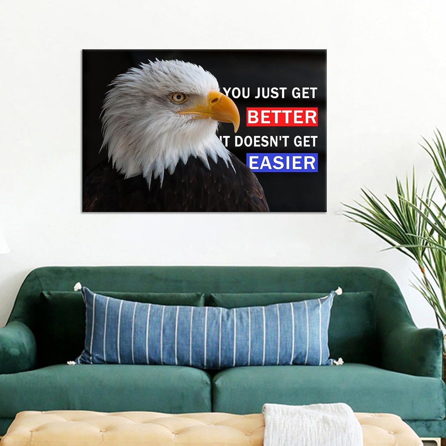 Inspirational Poster Wall Art Motivational Animal Eagle Entrepreneur Quotes Print on Canvas Painting Artwork for Living Room Workplace School Picture Wall Decoration Ready to Hang [36''Wx24''H]