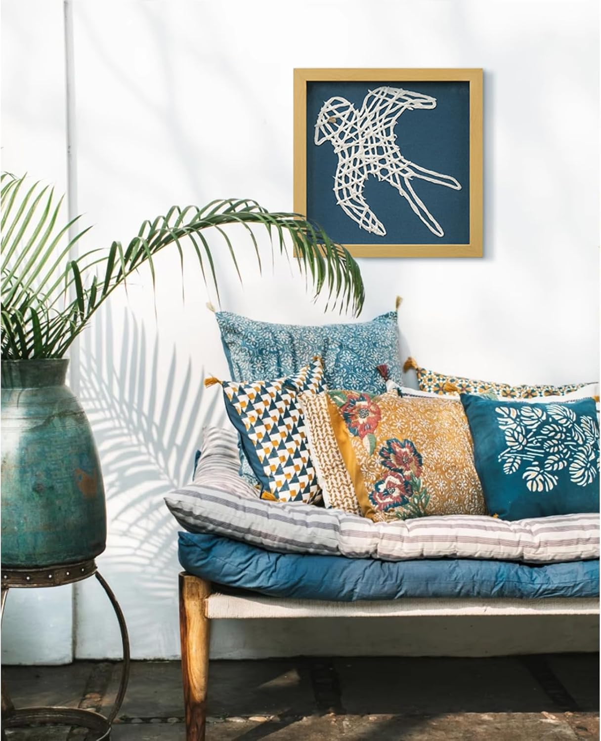 FOLKOR Framed Paper Wall Art Decor for Nursery Bedroom, 12" 3D Handmade Bird Swallow Wall Sculpture Shadow Box Art, Cute Animal Artwork Unique Gift for Boys Girls Birthday Graduation