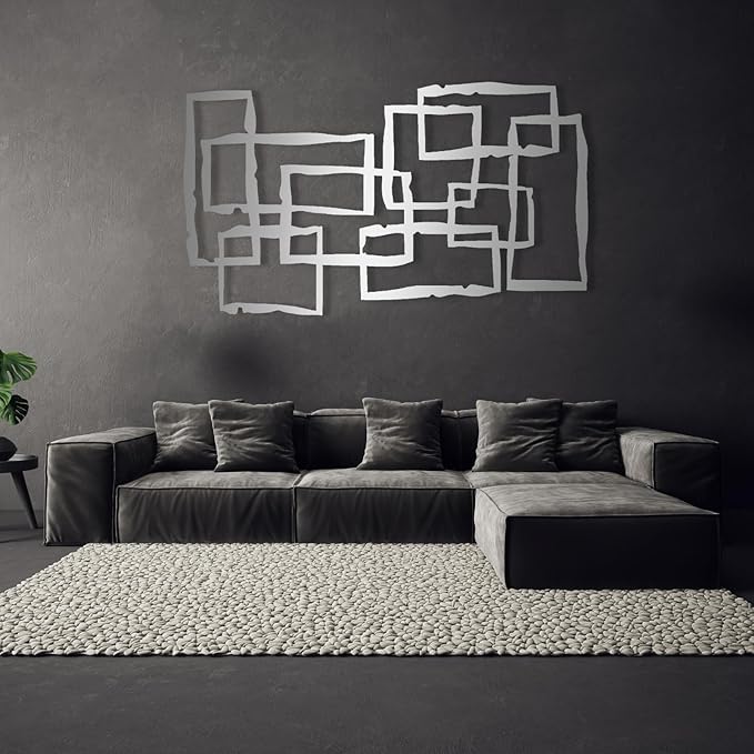 Cadeali Metal Wall Art-Decorative Abstract Metal Wall Art, Large Retro Metal Wall Decor, Mid-Century Vintage Wall Art, Modern Home Decor, Housewarming Gift (22 x 38.6” / 56 x 98 cm, Gold)