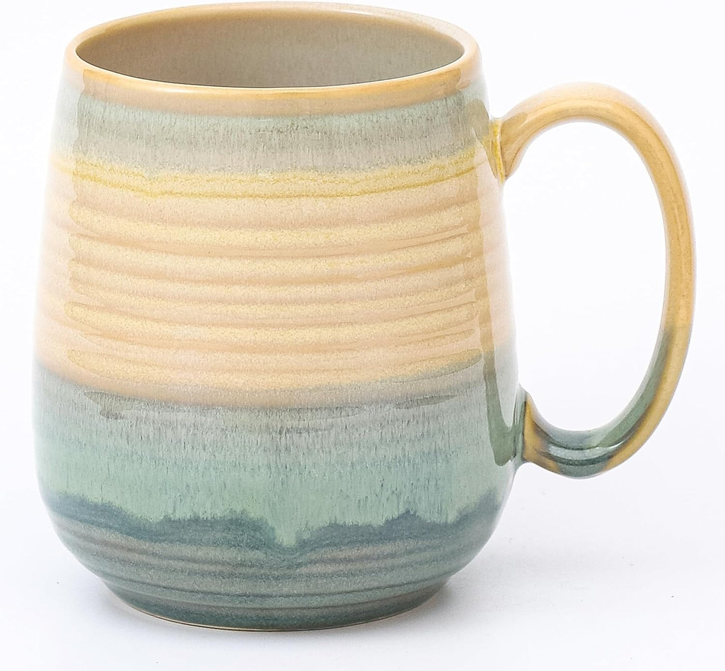 Large Coffee Mugs, Extra Large Ceramic Coffee Mug, 23 oz Handmade Pottery Mug, Big Tea Cups with Handle for Office and Home, Dishwasher and Microwave Safe (Grayish Blue)