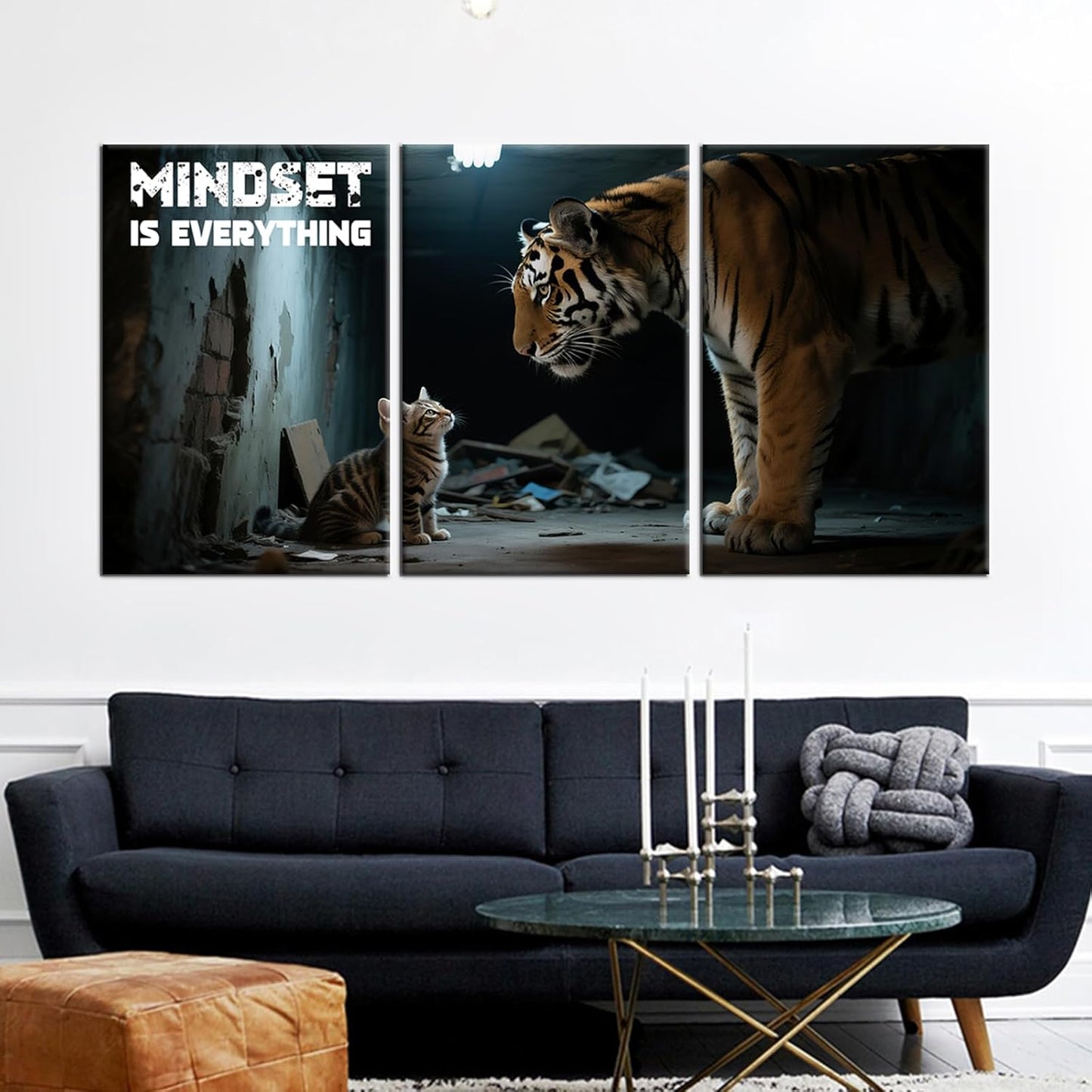 Inspirational Wall Art Positive Entrepreneur Print Poster Quotes Motivational Picture Painting Modern Wooden Framed for living room Office Gym Artwork Stretched and Framed [72''Wx36''H]