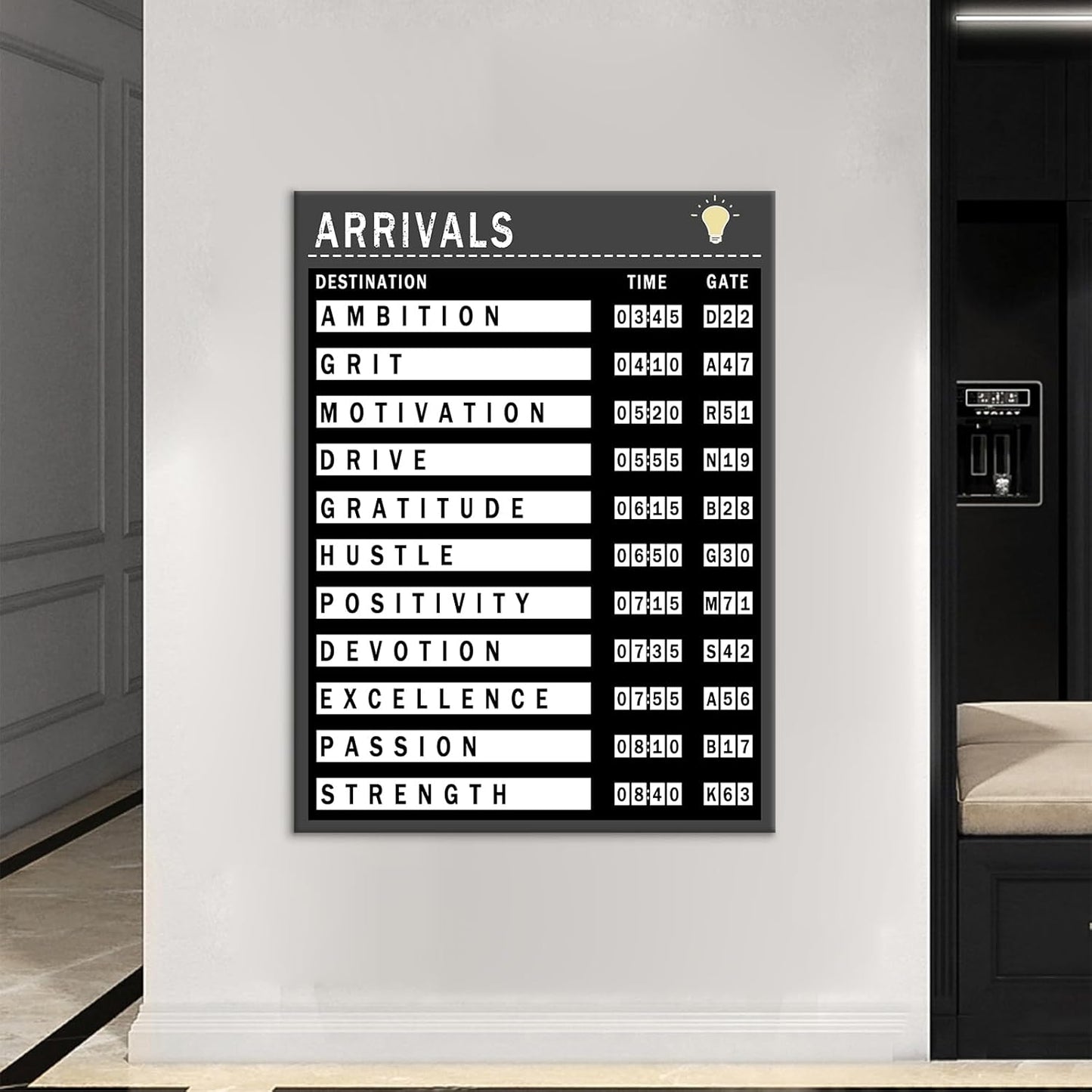 Large Size Inspirational Poster Wall Art Motivational Quotes Print on Canvas Positive Picture Painting Wall Decor Artwork for Modern Home Living Room Office School Stretched and Framed [30''Wx 40''H]