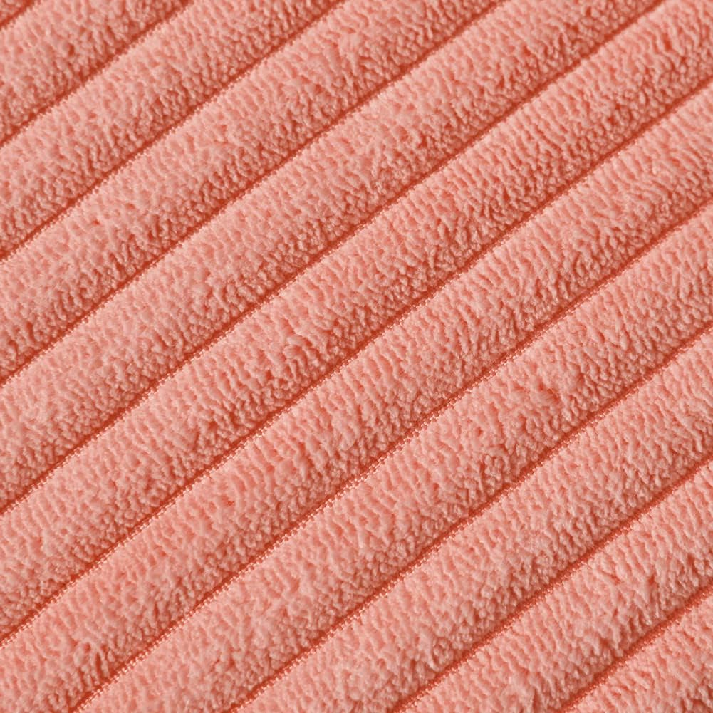 Fancy Homi Coral 26x26 Pillow Covers Set of 2, Euro Pillow Covers with Pom-poms, Big Throw Pillow Covers for Couch Bedroom 66x66 cm