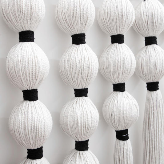 HYVAKUPPA Large Macrame Wall Hanging Boho Woven Tapestry Wall Decor Yarn Art Bohemian Handwoven Sphericity Cotton Textile Tapestry for Living Room Bedroom