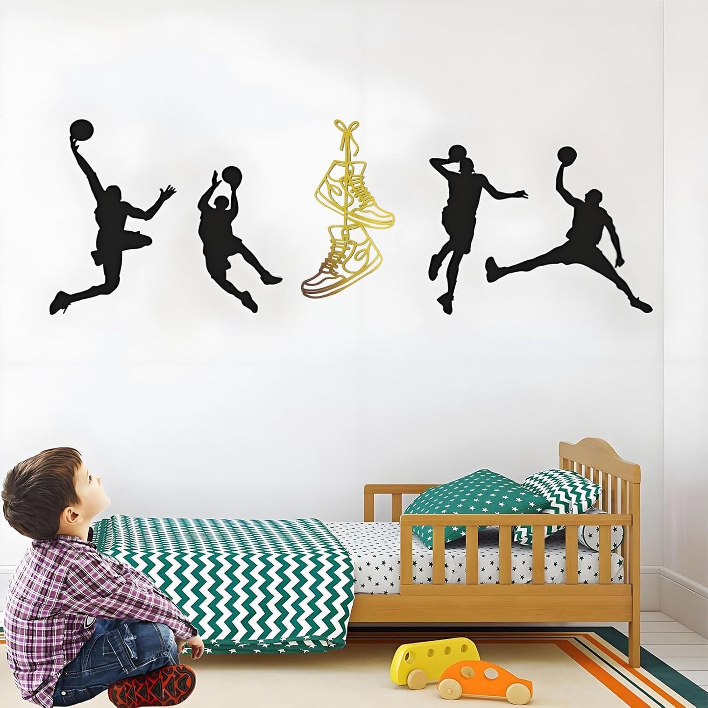FZFQWRSH Metal Sneaker Wall Sculpture Art - Modern Boys & Teens Room Decor for Bedrooms, Unique Graduation Gift for Sneaker Lovers, Durable Home Décor Accent with Sports Theme