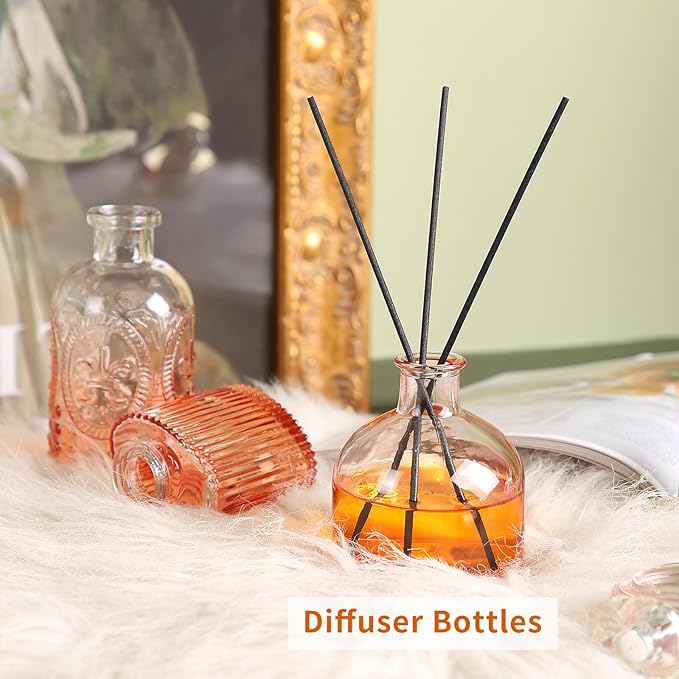 Mini Glass Bud Vases Flower Vases for Centerpieces- Ideal for Home Decor, Wedding & Bridal Shower Centerpieces, Party & Anniversary Decorations, Candle Holders,Aromatherapy Bottles(30 pcs,Light red)