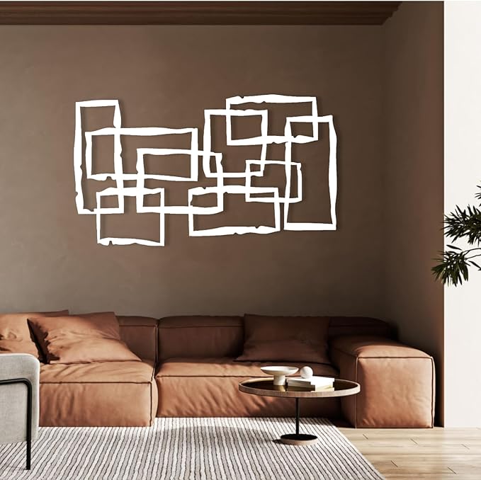 Cadeali Metal Wall Art-Decorative Abstract Metal Wall Art, Large Retro Metal Wall Decor, Mid-Century Vintage Wall Art, Modern Home Decor, Housewarming Gift (22 x 38.6” / 56 x 98 cm, Gold)