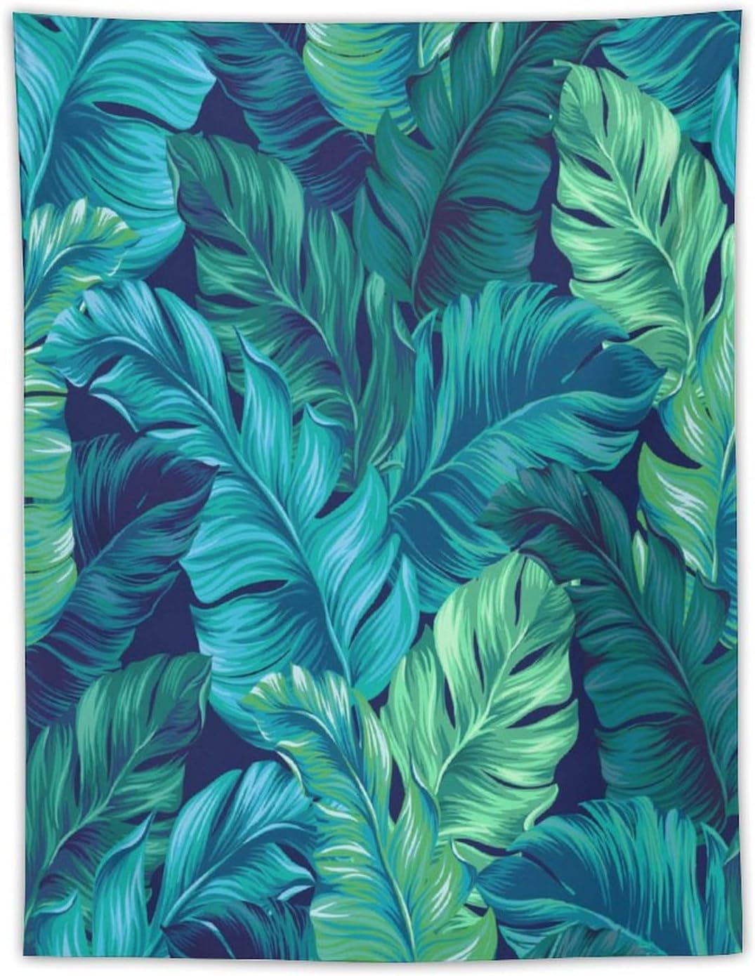 ICMOLYYENLO Tropical Green Plant Tapestry, Green Palm Leaves Natural Landscape Print Wall Tapestry for Bedroom Living Room Dormitory 30x40 Inch