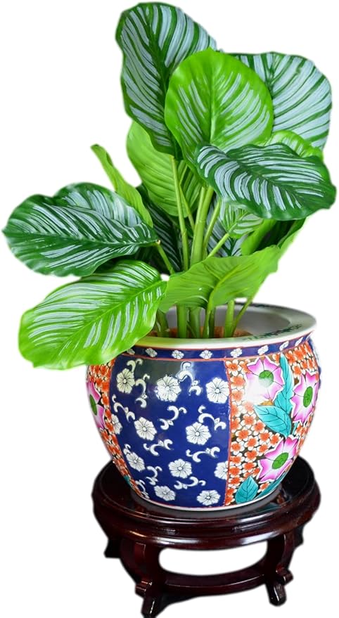 Wooden Fishbowl Display Vase Pot Planter Stand Plant Pot Display Stand (8.5)