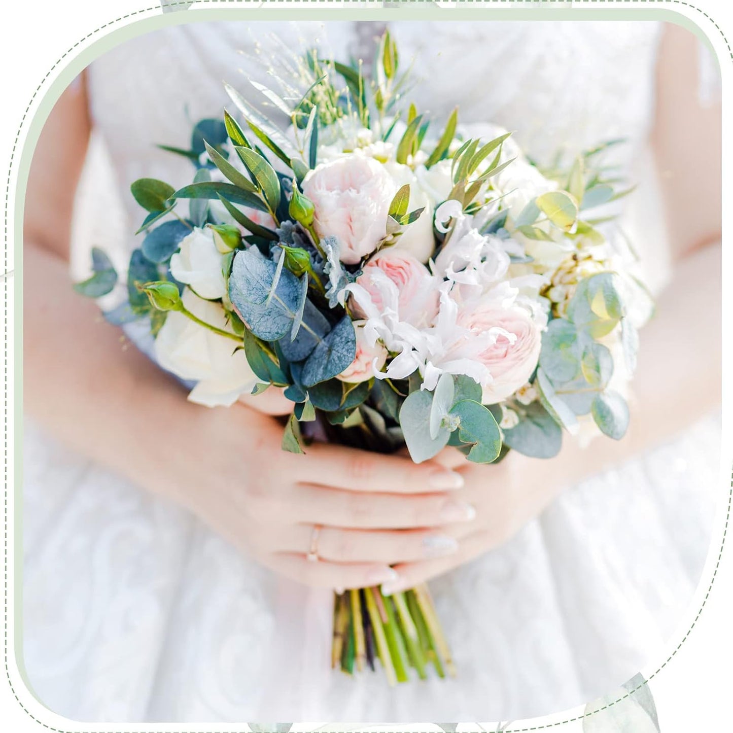 Giegxin 600 Pcs 3 Kinds Mixed Eucalyptus Leaves Stems Bulk Artificial Silver Dollar Leaves Picks Dried Eucalyptus Bundle Faux Spray for Wedding Vase Bouquet Floral Arrangement (Green)