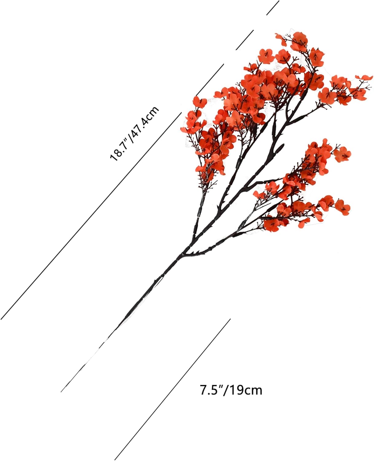 Mandy's Coral Artificial Baby’s Breath Flowers 6 Bundles Silk Gypsophila with Bendable Stems for Fall Centerpiece Wedding Decor and Table Arrangements