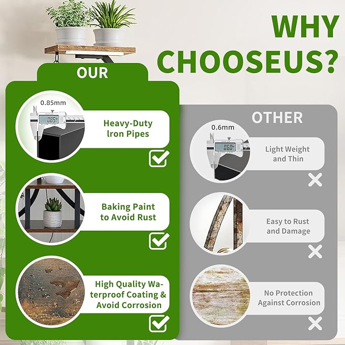 Plant Stand Indoor with Grow Light,8 Tiered Tall Plant Shelf for Multiple Plants, 62.2" Tall Plant Stands for Indoor Plants, Wooden Display Rack Holder, S-Shaped Plant Rack, Corner Flower Stand for Living Room, Garden, Patio