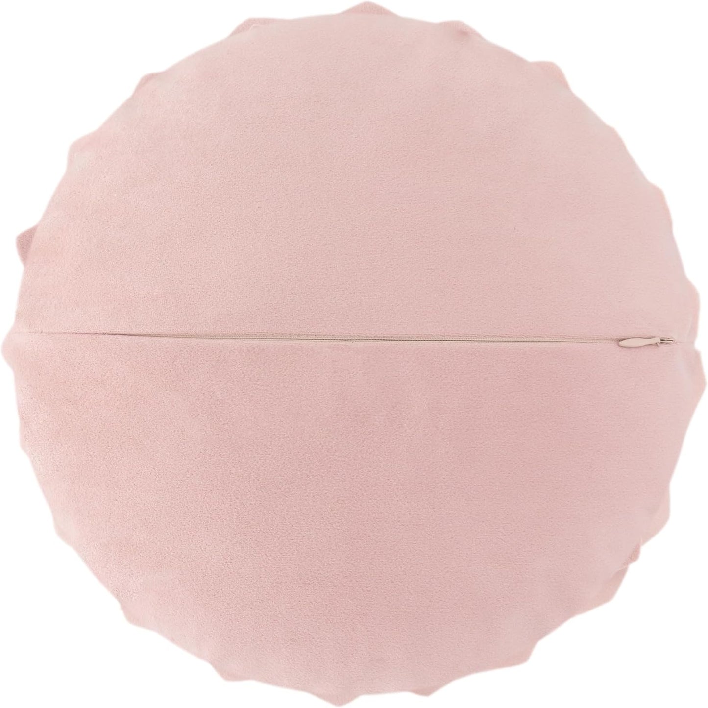 JWH Handmade 3D Flower Throw Pillow Covers Aesthetic Decorative Round Dahlia Accent Pillow Cases Soft Velvet Pillowcase Stereo Cushion for Bed Couch Bedroom Decor Sham 12 Inch Dusty Pink