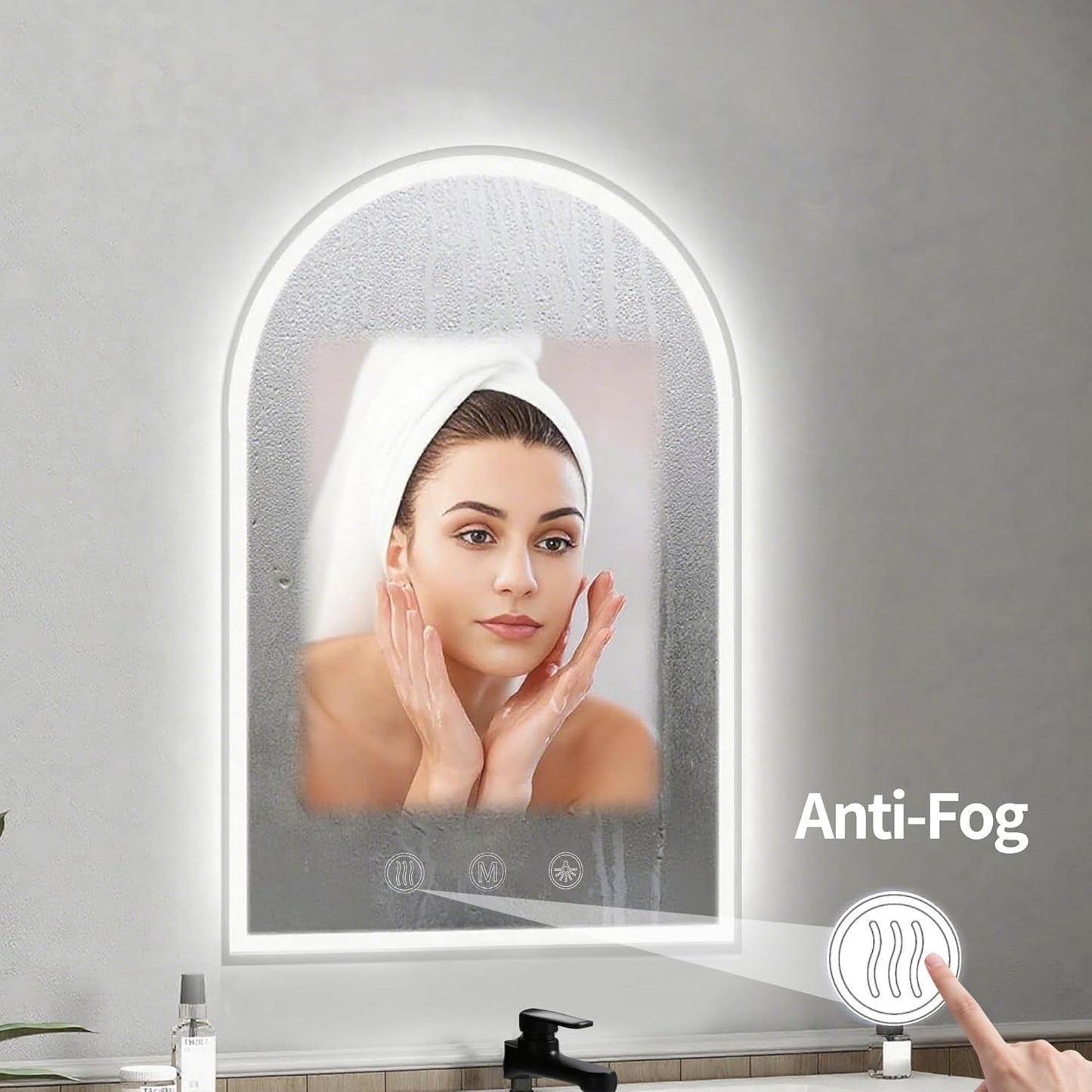 LED Mirror 30x40 inch,led Vanity Mirror,Vanity Mirrors with Lights,Bathroom led Mirrors,Anti-Fog,UL Listed