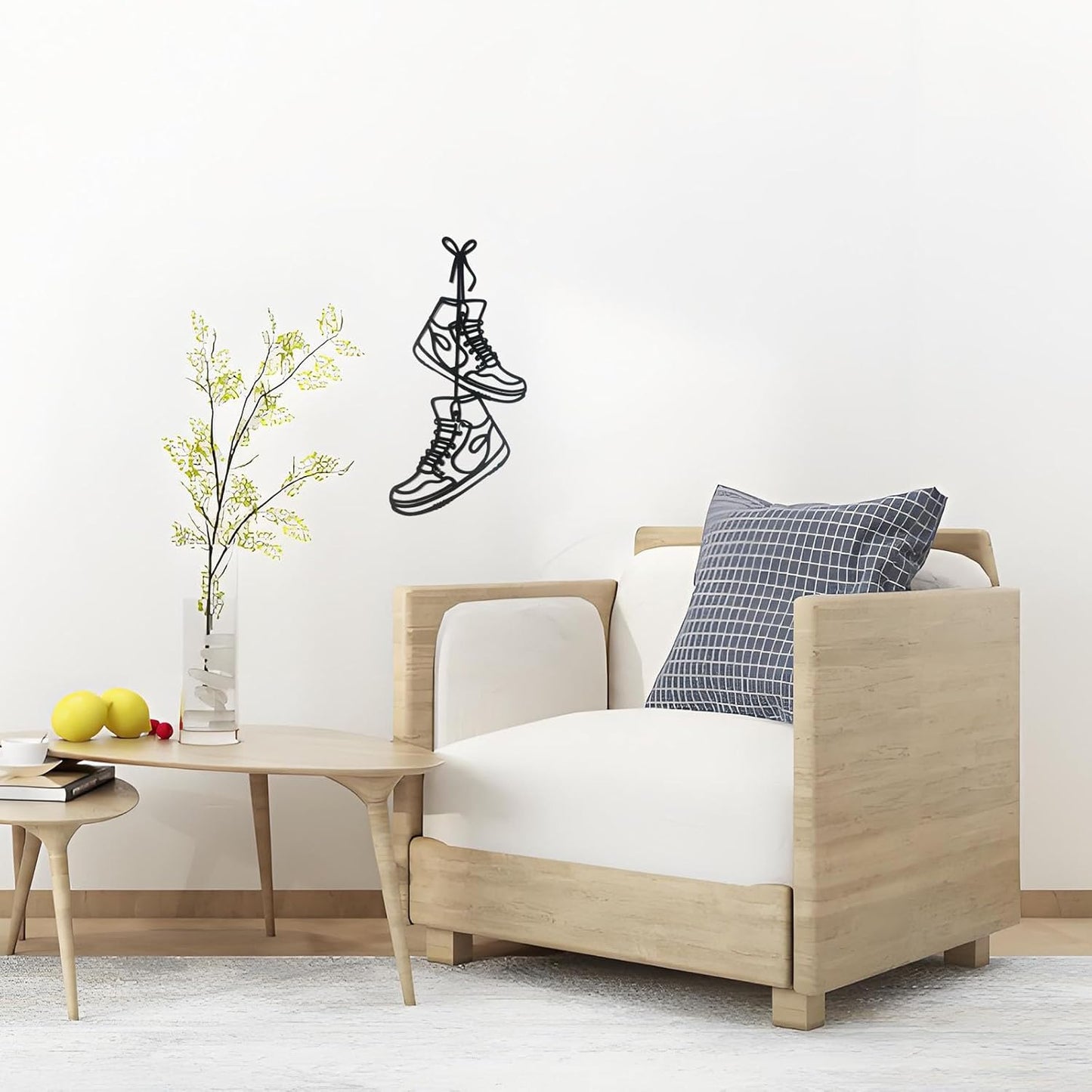 FZFQWRSH Metal Sneaker Wall Sculpture Art - Modern Boys & Teens Room Decor for Bedrooms, Unique Graduation Gift for Sneaker Lovers, Durable Home Décor Accent with Sports Theme