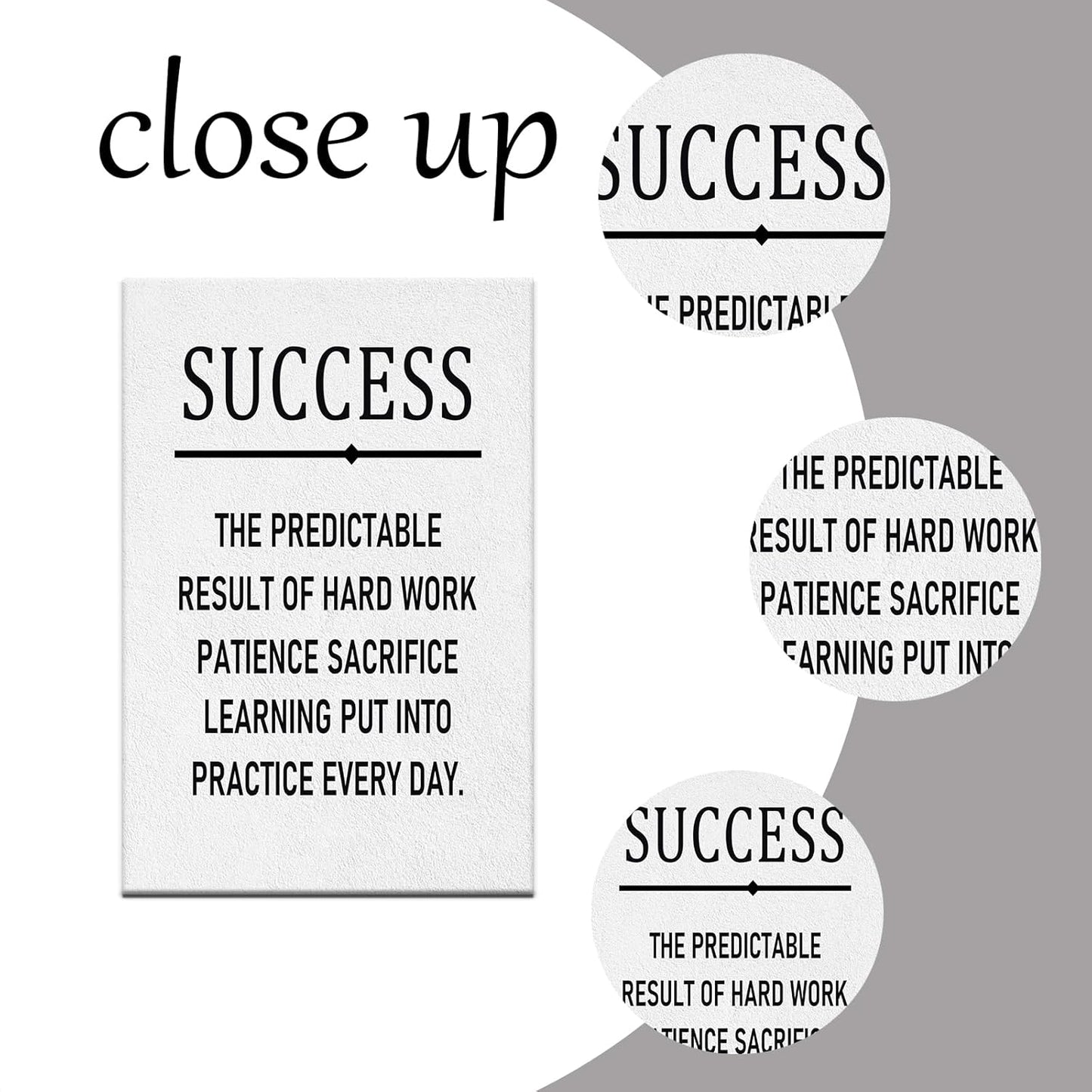 Inspirational Canvas Wall Art Success Motivational Entrepreneur Quotes Poster Print Artwork Picture Painting Wall Decor for Modern Home Bedroom Teens Room Office Stretched and Framed [12''Wx18''H]