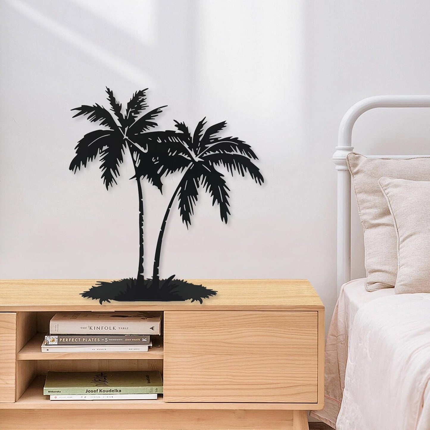 Metal Table Top Palm Tree, Tropical Tabletop Decor, Palm Tree Centerpieces for Tables, Coastal Table Decor, Beach Decorations for Home, Modern Artwork for Living Room