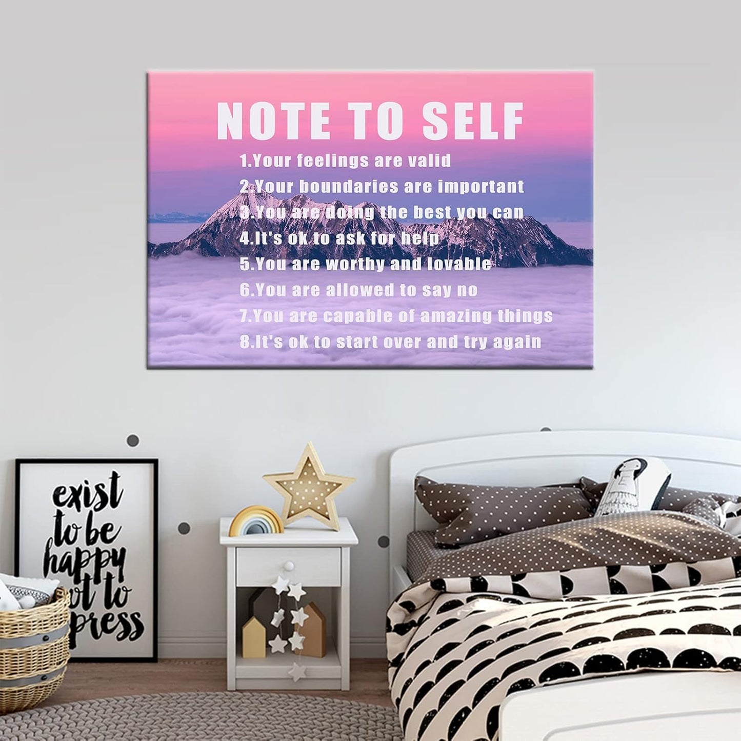 Landscapes Wall Art Inspirational Picture Entrepreneur Quotes Motivational Note to Self Painting Poster Print on Canvas Wall Artwork for Living Room Bedroom Office Framed Ready to Hang [24''Wx 36''H]