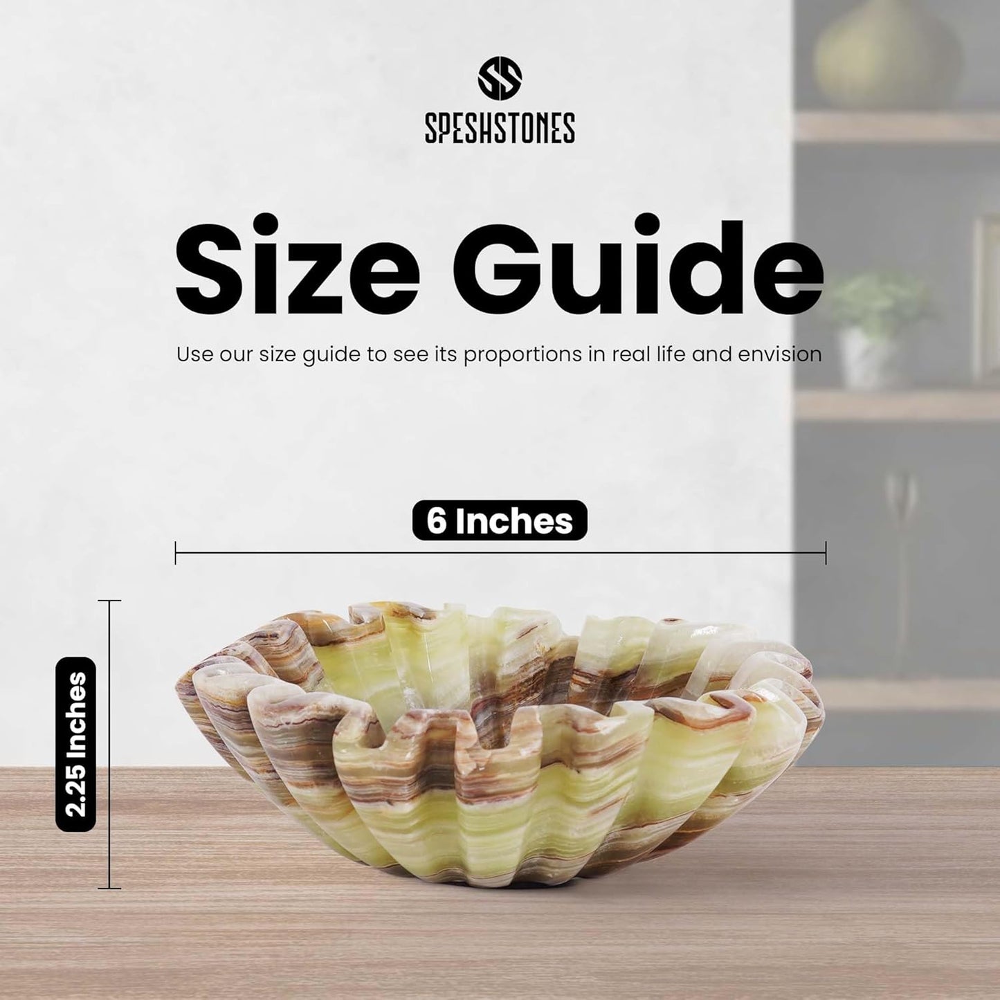 Marble Ruffle Bowl 6 Inch Green Decorative Candy bowls for Modern Home Decor and kitchen accessories, Key Bowl for Entryway Table Centerpieces