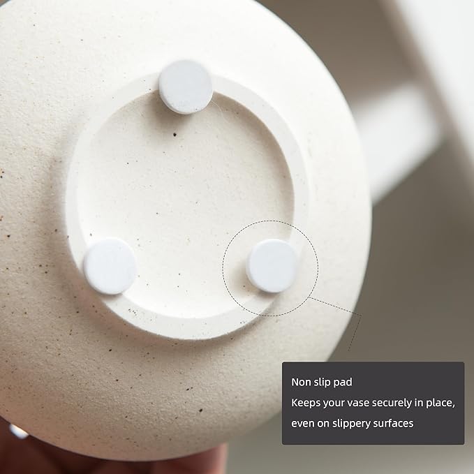 JOJUNO White Bud Vases, Small Ceramic Vase Set of 5, Mini Pottery Vases for Flowers, Decorative Vases for Home Modern Decor, Boho Decor, Chic Vases for Living Room Dining Table Shelves