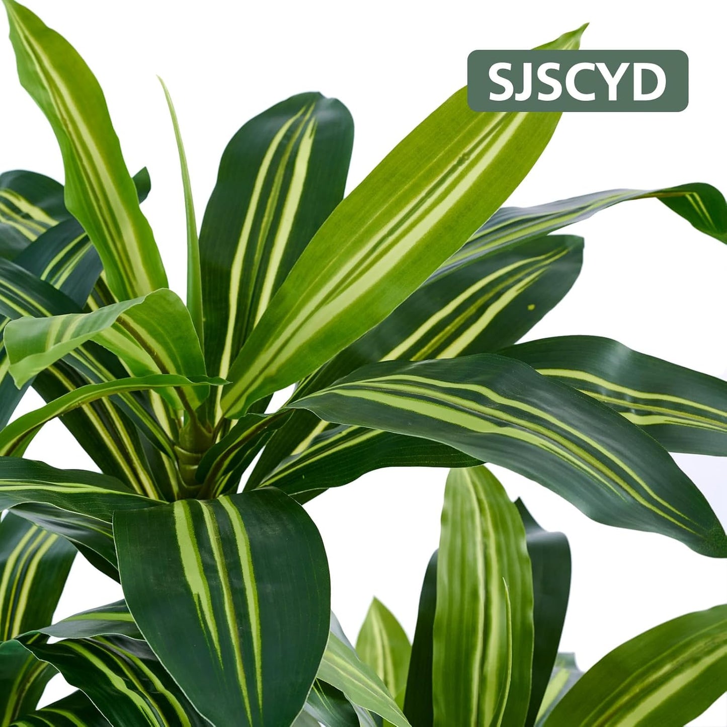 Dracaena Artificial Plants Indoor, 6FT Tall Faux Tree with White Tall Planter, Fake Yucca Tree Floor Plant, Artificial Trees for Home Office Living Room Garden Decor Outdoor, Housewarming Gift