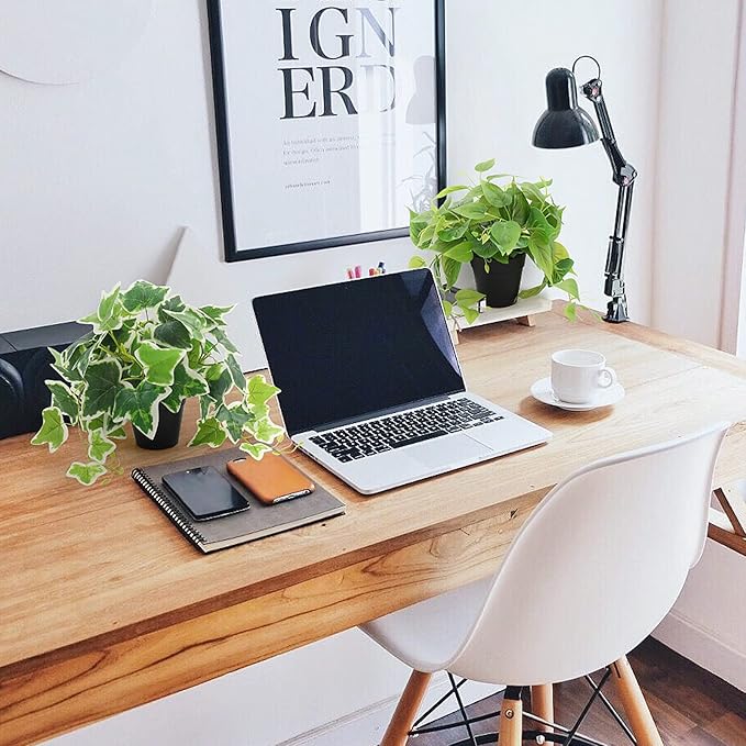 2 Pack Fake Plants Decor, Artificial Plants for Home Decor Indoor, Fake Ivy Potted Plants for Shelf Decor Realistic Faux Plants Indoor with Pot for Home Living Room Bedroom Office Decoration