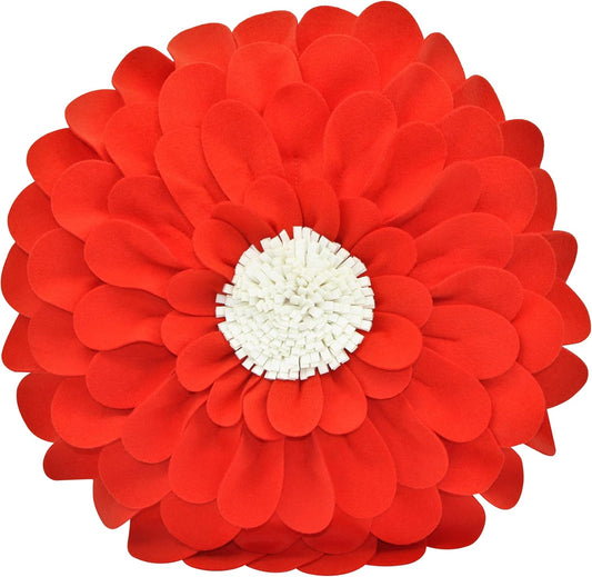 Decorative Flower Pillows – 3D Happy Daisy Flower Throw Pillow - Flower Shape Design Patented-Flower Shaped Pillow For Home Décor – Round Throw Pillows Soft & Cozy - Couch & Bed Flower Shape Pillow