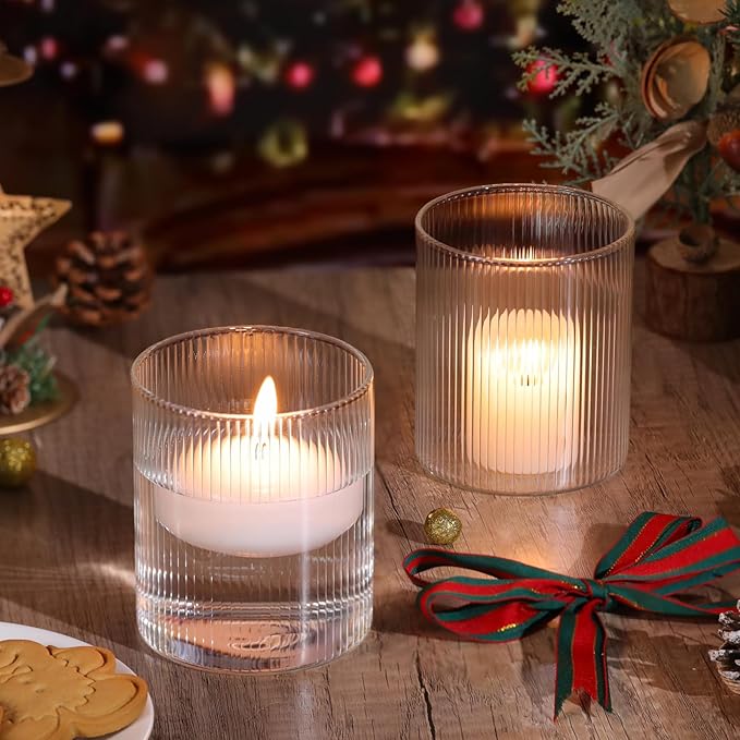 Glass Cylinder Vases for Centerpieces - 4 Inch Small Flower Vase for Wedding Decorations, Clear Glass Flower Vases Floating Candle Holder for Table Centerpiece Wedding Home Decor (6 Pack)