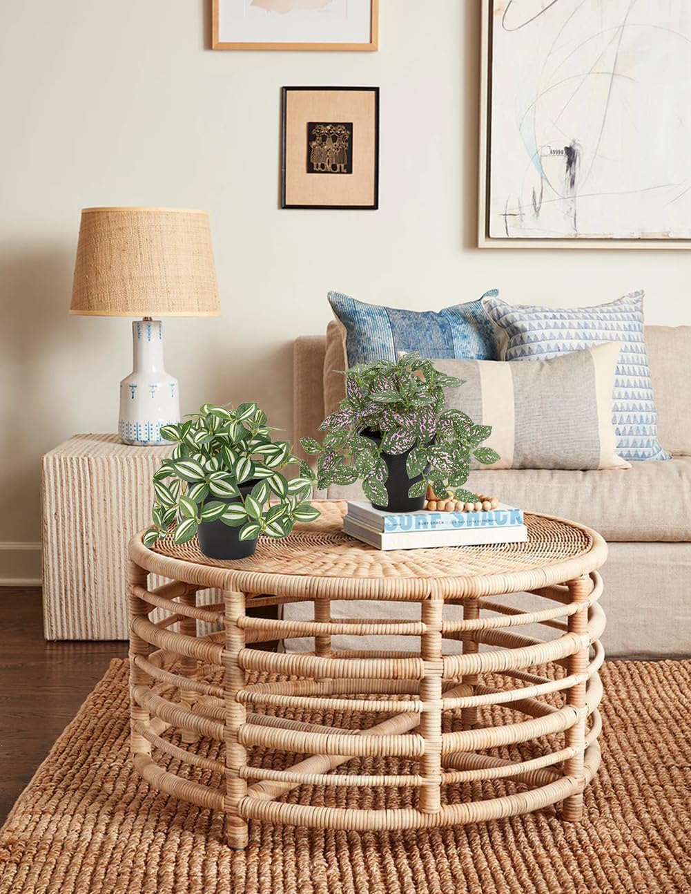 Hollyone Fake Plants 3 Packs Artificial Plants Indoor Faux Plants with Black Plastic Pot Small Fake Potted Plant for Home Aesthetic Living Room Bathroom Desk Shelf Office Decor