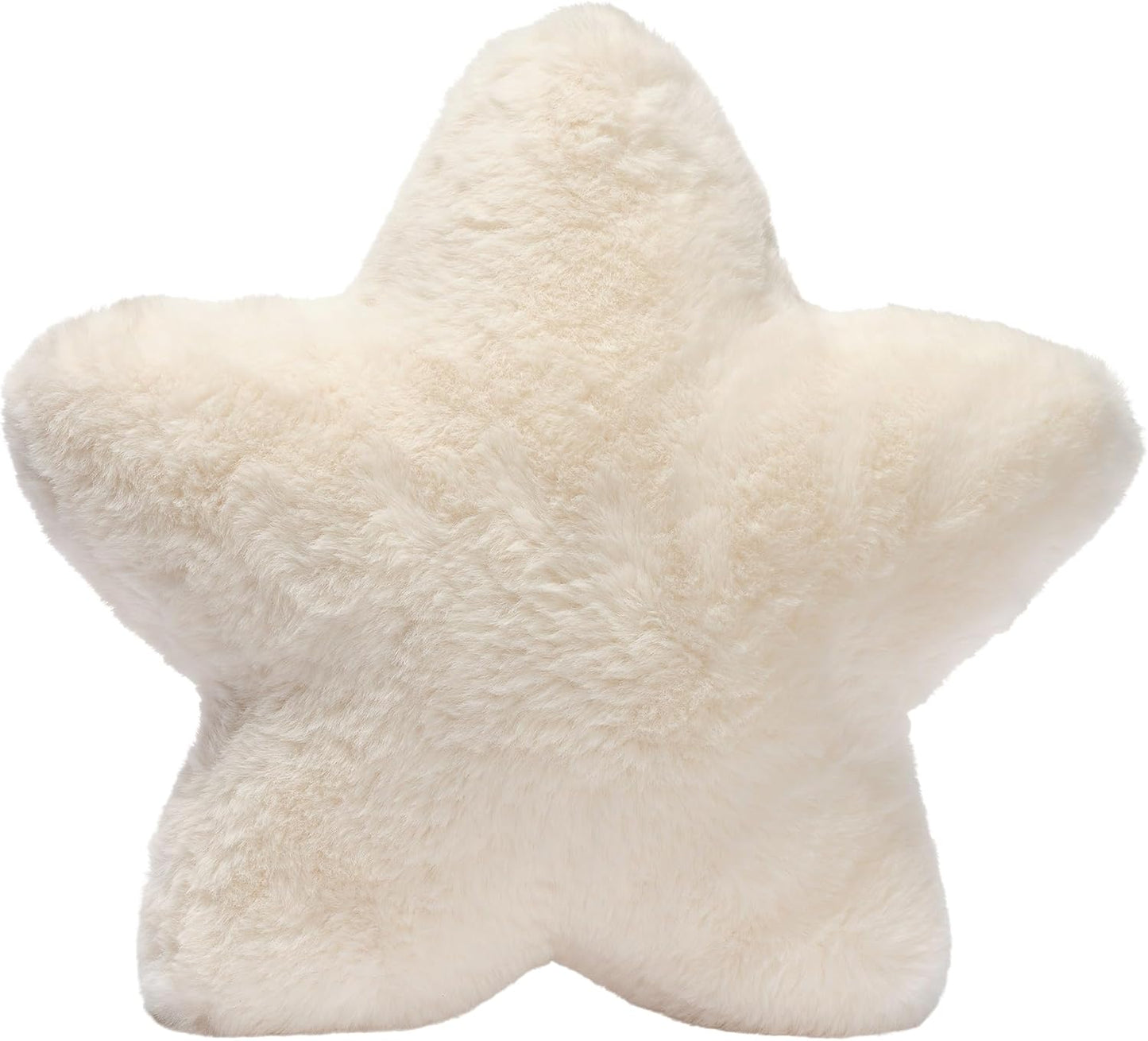 Lambs & Ivy Star Pillow Plush - Ultra Soft Creamy White